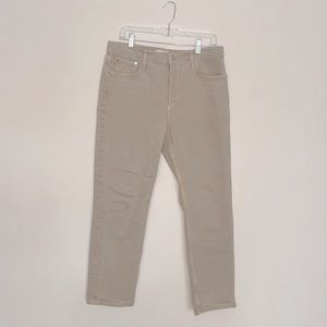 Mango Women's Ankle Length Straight Fit Jeans Size 8 - Sand